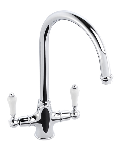 Bluci ELEGANTE Twin Lever Monobloc Kitchen Tap